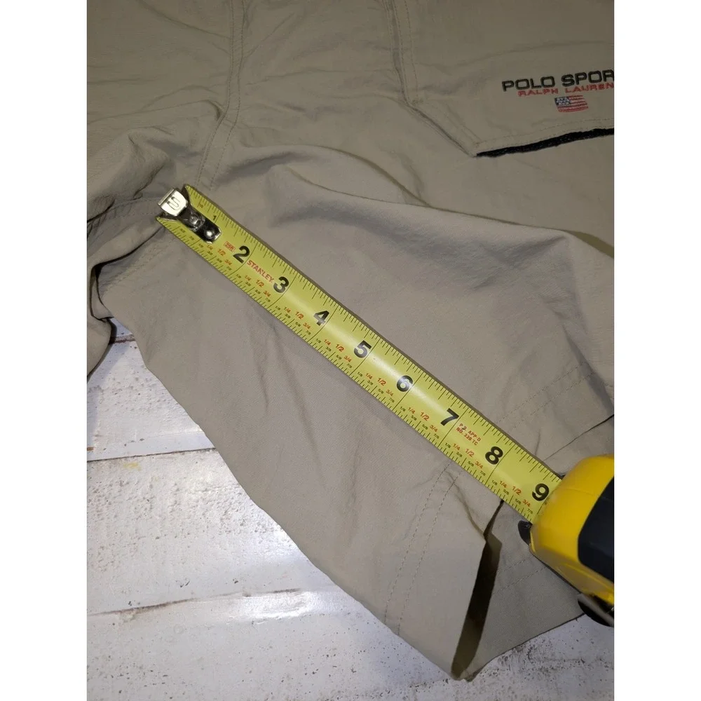 Vintage 90s Mens Ralph Lauren Polo Sport Khaki Cargo Hiking Shorts Size Large XL
